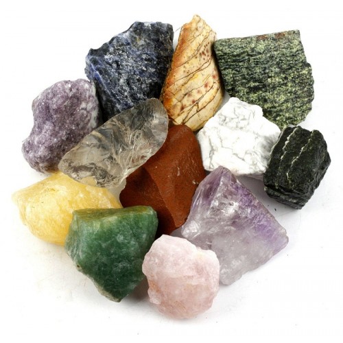 Crystal Allies Materials: 3 Pounds (BEST VALUE) Bulk Rough 10-Stone ...
