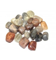 Zentron Crystal Collection: 1/2 lb Tumbled MultiColor Moonstone in Velvet Bag