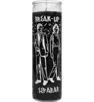 7 DAY GLASS CANDLE BREAK UP – BLACK 2 1/2″ wide and 8 1/8″ tall