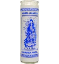  7 DAY GUARDIAN ANGEL RELIGIOUS CANDLE – WHITE 2 1/2″ wide and 8 1/8″ tall