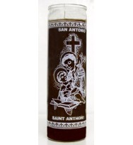 7 DAY RELIGIOUS CANDLE ST. ANTHONY – BROWN 2 1/2″ wide and 8 1/8″ tall
