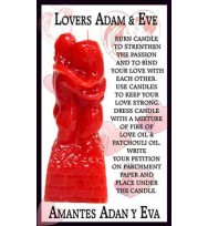 9 INCH LOVERS ADAM & EVE RITUAL IMAGE CANDLE – RED
