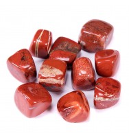 Bingcute Brazilian Tumbled Polished Natural Red Jasper Stones 1/2 Ib For Wicca, Reiki, and Energy Crystal Healing (Red Jasper)